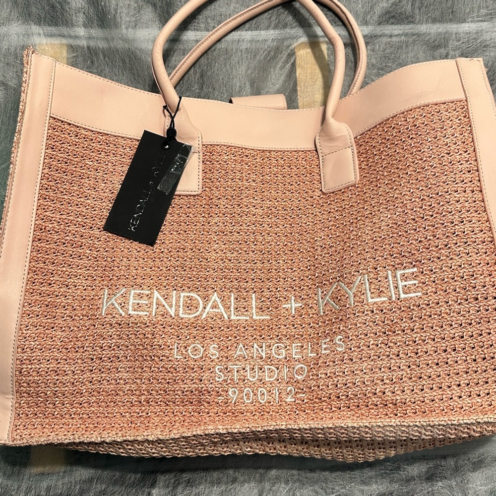 Kendall & Kylie Blush Pink Woven Tote